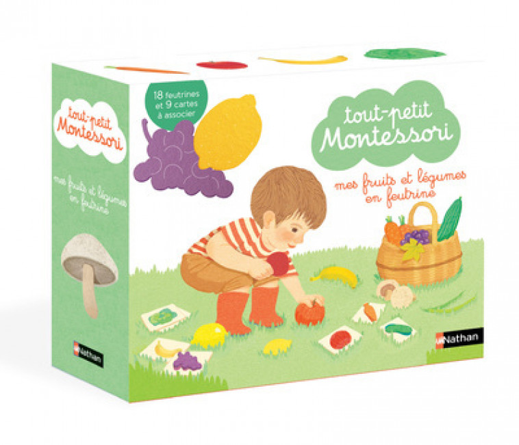 Coffret Fruits et légumes - Tout petit Montessori - Delphine Roubieu, Mizuho Fujisawa - NATHAN