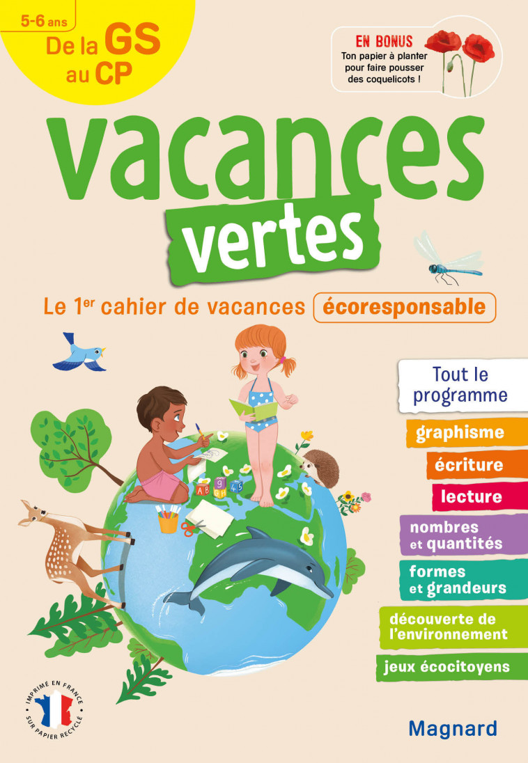 Cahier de vacances 2023, de la GS vers le CP 5-6 ans - Vacances vertes - Emilie FORNY, Marie IMBERDIS - MAGNARD