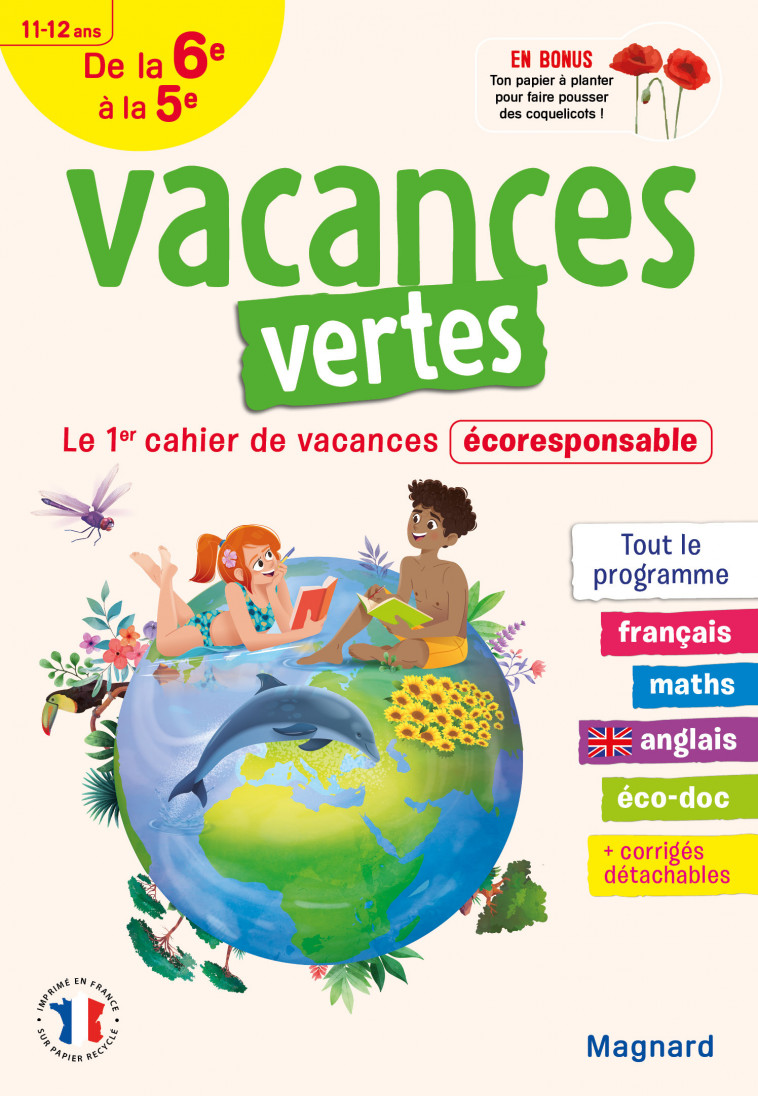 Cahier de vacances 2023, de la 6e vers la 5e - Vacances vertes - Stéphane Maltère, Stéphane RENOUF, Coline Segonne - MAGNARD