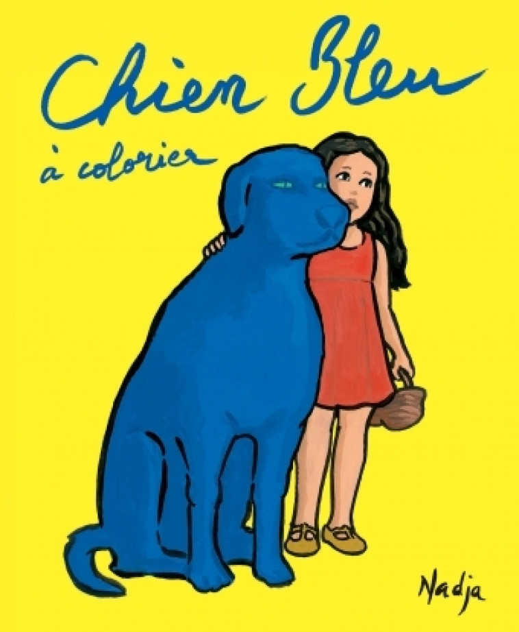 chien bleu a colorier -  NADJA - EDL