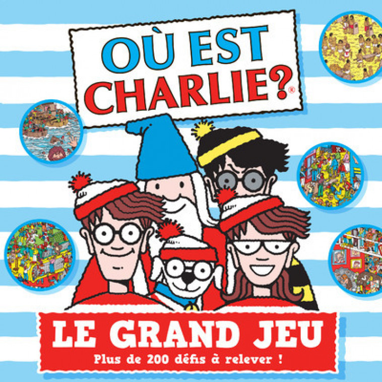 Où est Charlie : Le grand jeu - Jeu de société avec un plateau, des pions, 200 cartes défis et 20 pl - Martin Handford - GRUND