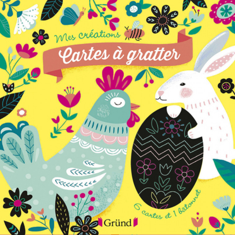 Cartes à gratter - Joyeuses Pâques - Sandrine Monnier - GRUND