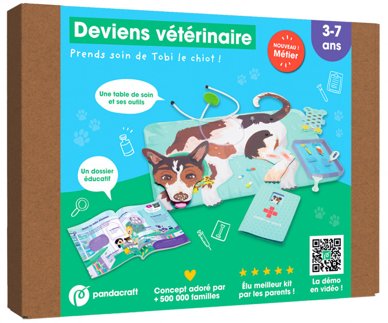 Deviens vétérinaire - kit ludo-éducatif 3-7 ans - XXX - PANDACRAFT