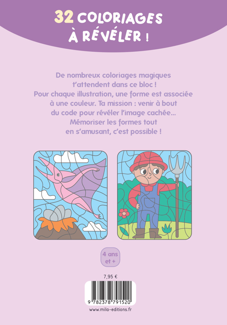 Mon bloc de coloriages magiques - Les formes -  Collectif - MILA