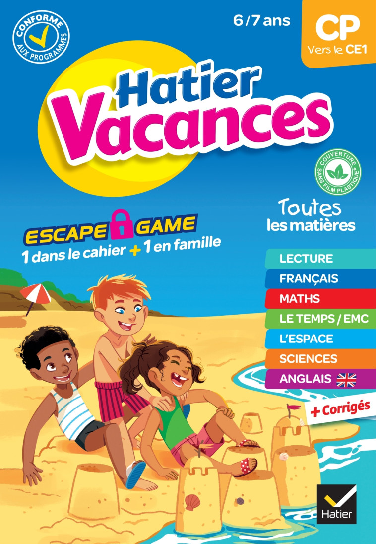 Cahier de vacances 2023 du CP vers le CE1 6/7 ans - Bénédicte Idiard - HATIER