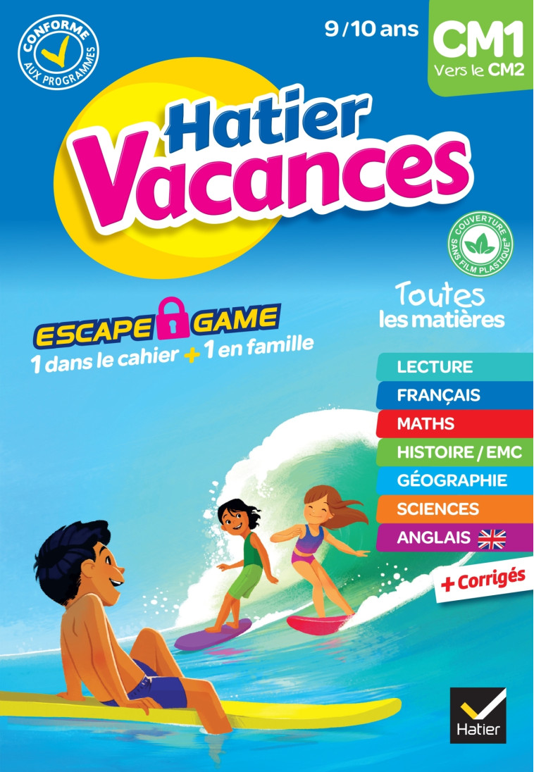 Cahier de vacances 2023 du CM1 vers le CM2 9/10 ans - Thomas Cambarot - HATIER