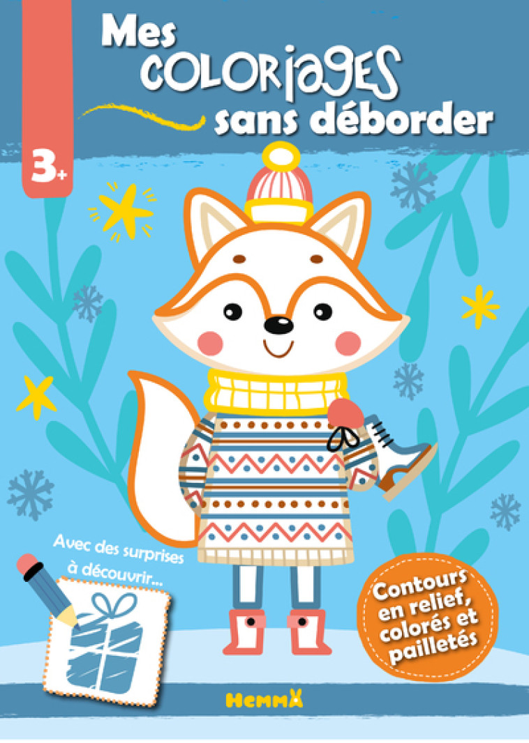 Mes coloriages sans déborder (Hiver - Renard) -  Collectif - HEMMA