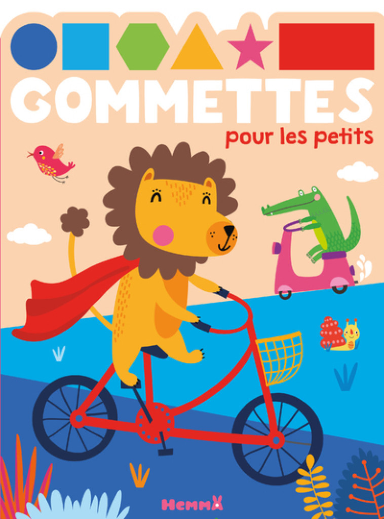 Gommettes pour les petits (Lion sur vélo) -  Collectif - HEMMA