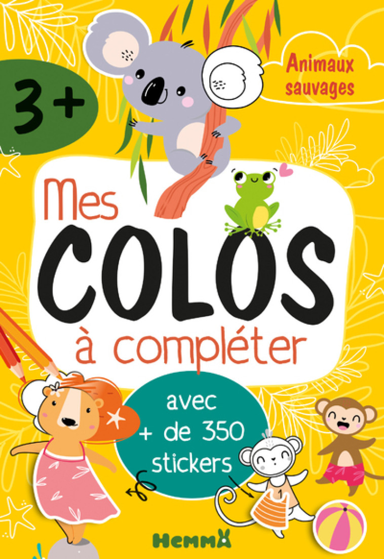 Mes colos à compléter - Animaux sauvages - avec + de 350 stickers -  Collectif - HEMMA