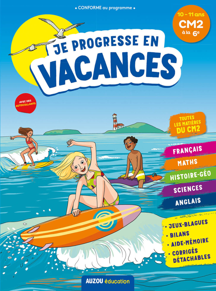 JE PROGRESSE EN VACANCES - CM2 À LA 6E - Laurence Vincenot - AUZOU