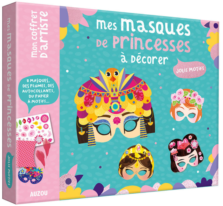 MON COFFRET D'ARTISTE - MES MASQUES DE PRINCESSES À DÉCORER - Maude Guesne - AUZOU