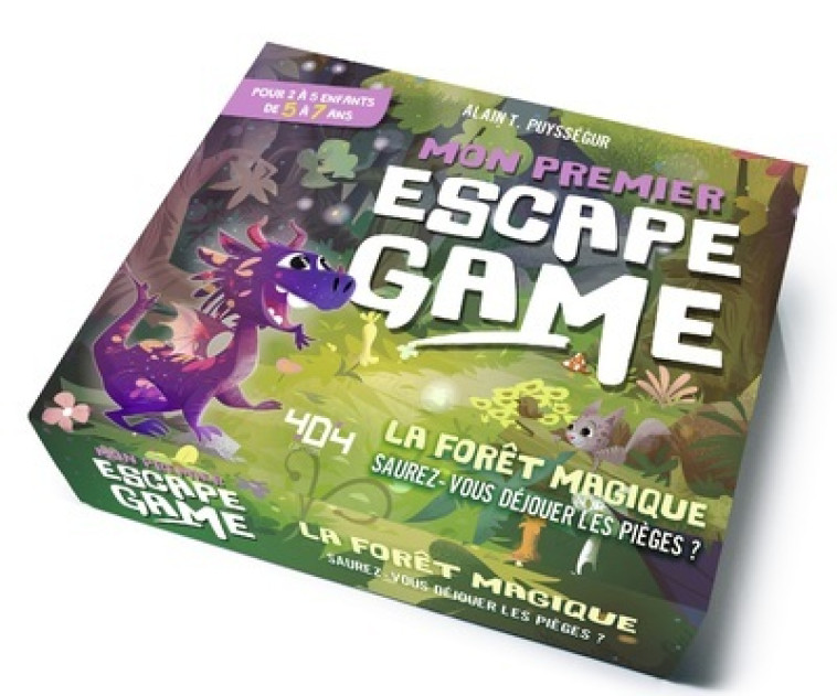 Mon premier escape game : La Forêt magique - Escape game enfant de 2 à 5 joueurs - De 5 à 7 ans -  Marcel Pixel - 404 EDITIONS