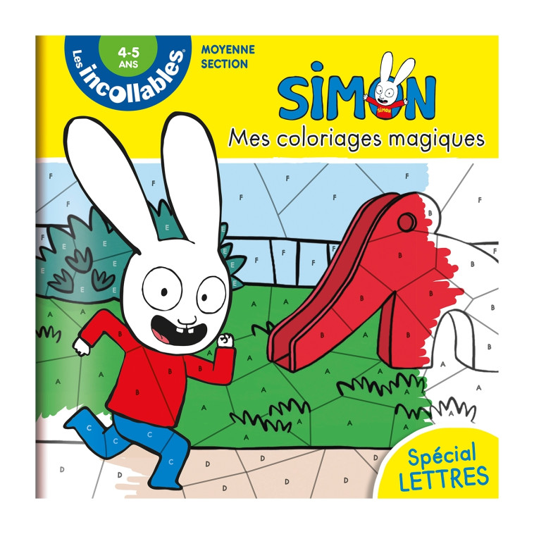 Les incollables - Mes coloriages magiques Simon - Spécial Lettres - Moyenne Section -  Play Bac Éditions - PLAY BAC