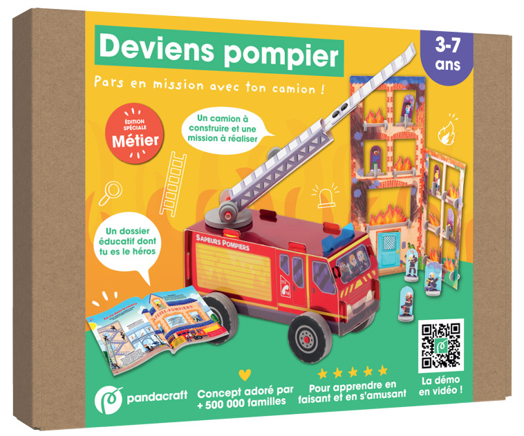 Deviens pompier - Kit Pandacraft 3-7 ans -  - PANDACRAFT