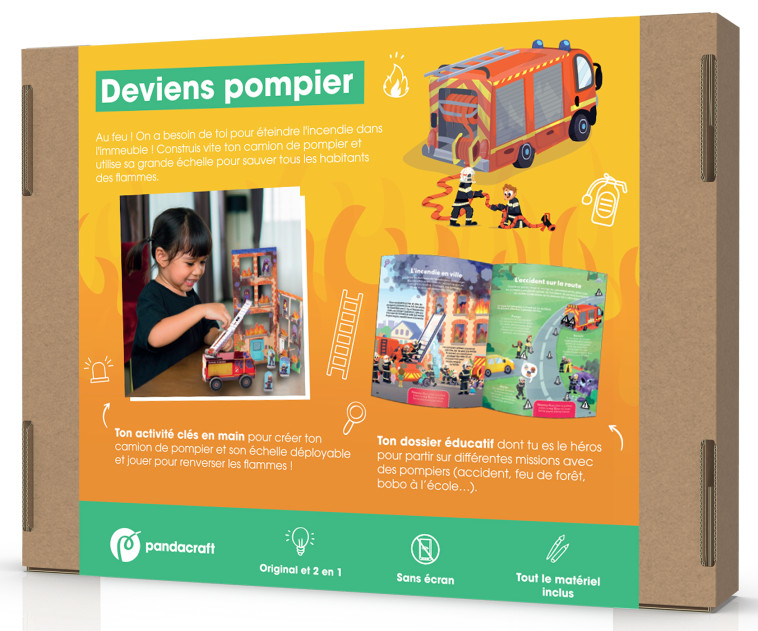 Deviens pompier - Kit Pandacraft 3-7 ans -  - PANDACRAFT