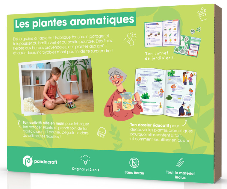 Les plantes aromatiques - Kit Pandacraft 8-12 ans -  - PANDACRAFT