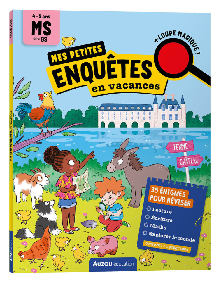 Mes petites enquêtes en vacances - de la MS à la GS - Cahier de vacances 2025 - Maud LETELLIER, Adeline Pham - AUZOU