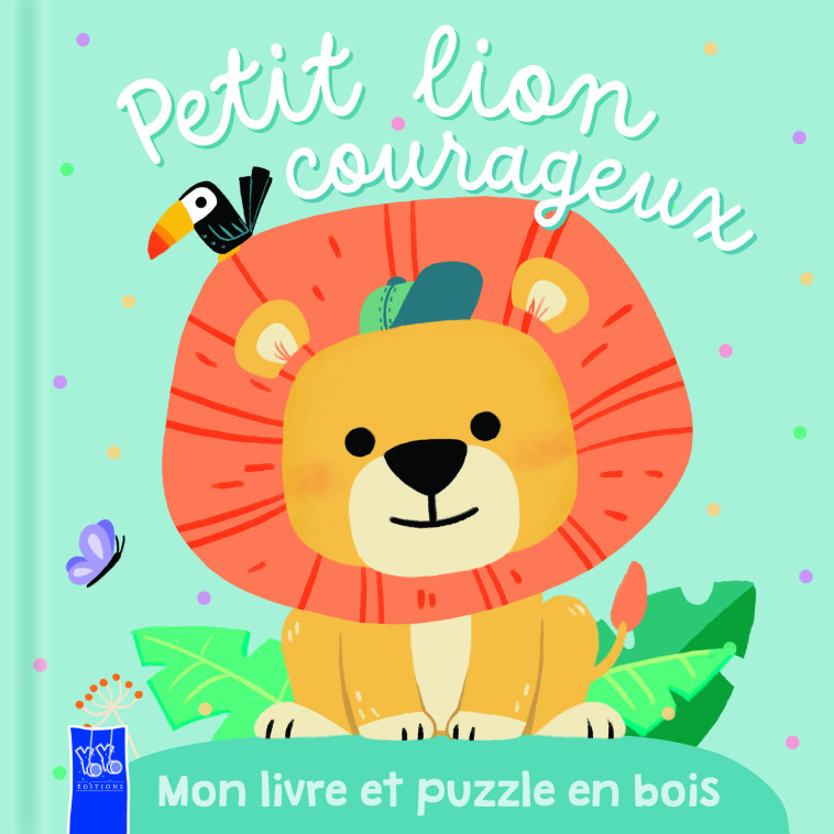 Petit lion courageux - Mon livre et puzzle en bois -  - YOYO